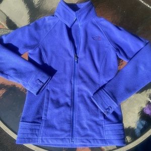 the north face blue fleece zip up